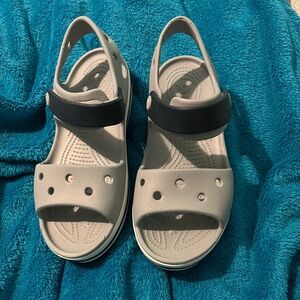 CROCS Gray Sporty Sandals with Adjustable Straps